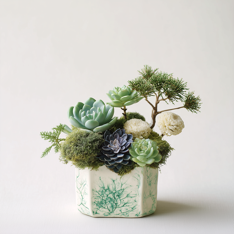 多肉植物組合盆栽